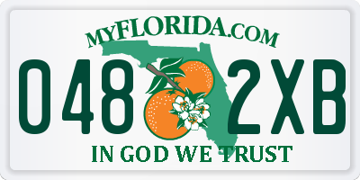 FL license plate 0482XB