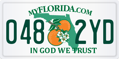 FL license plate 0482YD