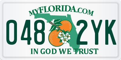 FL license plate 0482YK