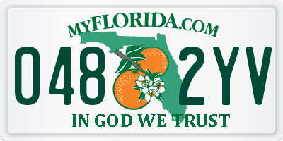FL license plate 0482YV