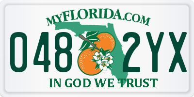 FL license plate 0482YX