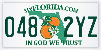 FL license plate 0482YZ