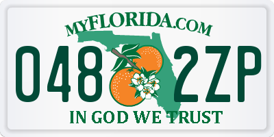FL license plate 0482ZP