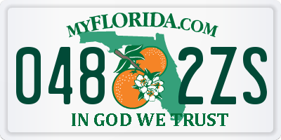 FL license plate 0482ZS