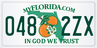 FL license plate 0482ZX