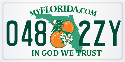 FL license plate 0482ZY