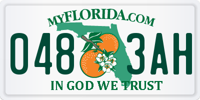 FL license plate 0483AH