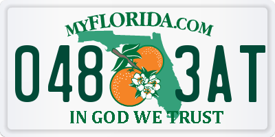 FL license plate 0483AT