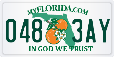 FL license plate 0483AY