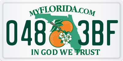 FL license plate 0483BF