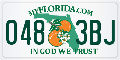 FL license plate 0483BJ