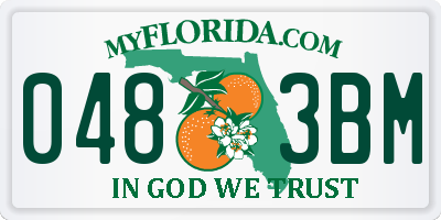 FL license plate 0483BM
