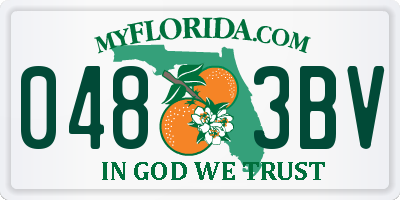 FL license plate 0483BV