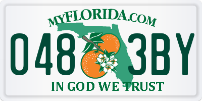 FL license plate 0483BY
