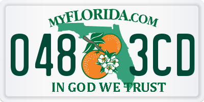 FL license plate 0483CD