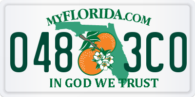 FL license plate 0483CO