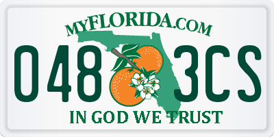 FL license plate 0483CS