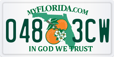 FL license plate 0483CW