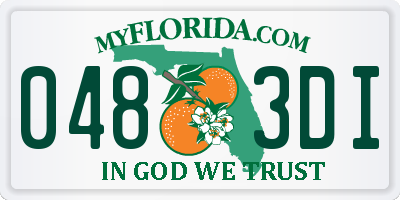 FL license plate 0483DI