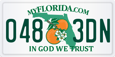 FL license plate 0483DN