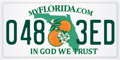 FL license plate 0483ED