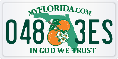 FL license plate 0483ES