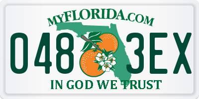 FL license plate 0483EX