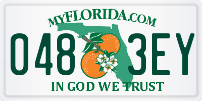 FL license plate 0483EY