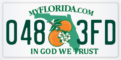 FL license plate 0483FD