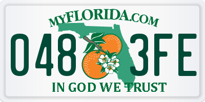 FL license plate 0483FE