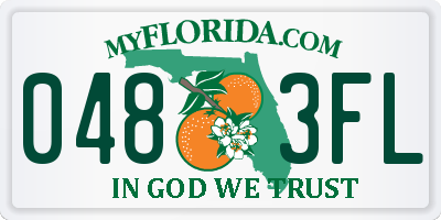 FL license plate 0483FL