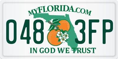 FL license plate 0483FP