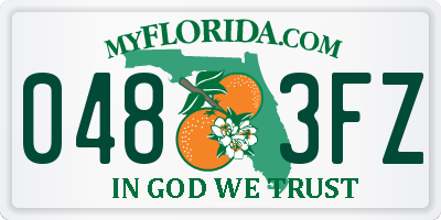 FL license plate 0483FZ