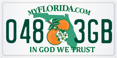 FL license plate 0483GB