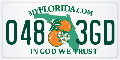 FL license plate 0483GD