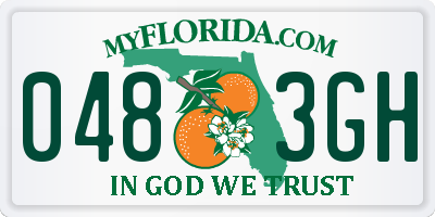 FL license plate 0483GH
