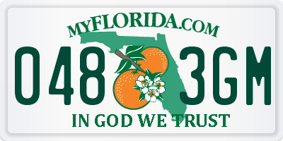 FL license plate 0483GM