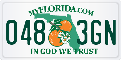 FL license plate 0483GN
