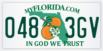FL license plate 0483GV