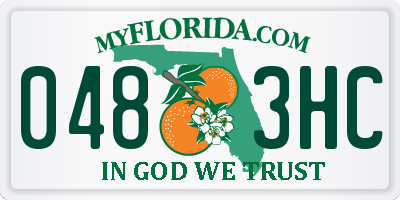 FL license plate 0483HC