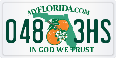 FL license plate 0483HS