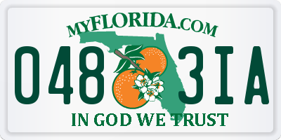 FL license plate 0483IA