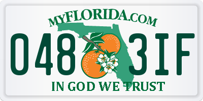 FL license plate 0483IF