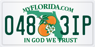 FL license plate 0483IP