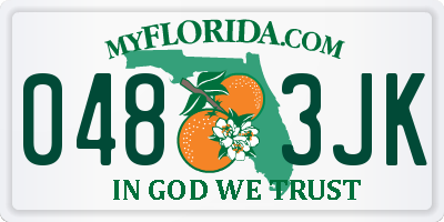 FL license plate 0483JK