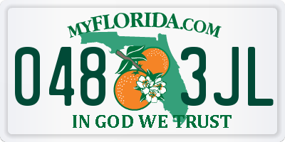 FL license plate 0483JL