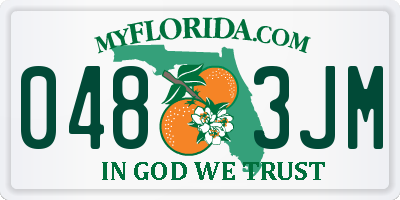 FL license plate 0483JM