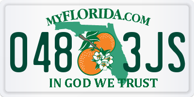 FL license plate 0483JS