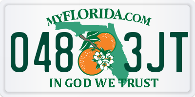 FL license plate 0483JT