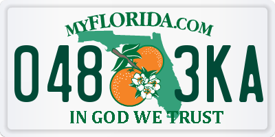 FL license plate 0483KA
